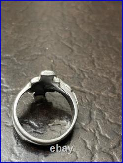 Vintage Old Retired James Avery Crucifix Ring Small Size 6 Sterling Silver
