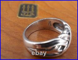 Vintage Rare Retired James Avery Sterling Silver Celtic Knot Ring Size 7 RS3357