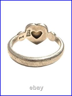 Vintage Retired JAMES AVERY 14K Gold & Sterling Silver Heart Ring
