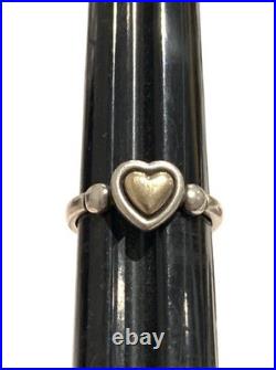 Vintage Retired JAMES AVERY 14K Gold & Sterling Silver Heart Ring