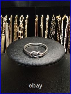 Vintage Retired James Avery 925 Sterling Silver Lovers Knot Ring Size 7