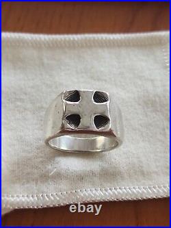 Vintage Retired James Avery Greek Cross Wide Band Ring Size 9.75