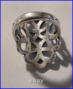 Vintage Retired James Avery Long Tracery Ring. 925 Sterling Silver Size 8