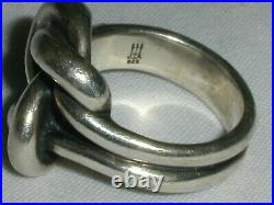 Vintage Retired James Avery Sterling Heavy Original Love Knot Ring- Size 7 1/2