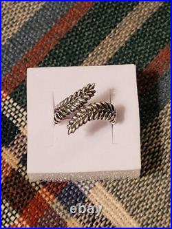 Vintage Retired James Avery Sterling Silver Double Leaf Wrap Ring Size 6 1/2 Vintage Retired James Avery Sterling Silver Double Leaf Wrap Ring Size 6 1/2