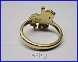 Vintage Retired James Avery Yellow 14k Gold Carousel Horse Ring Size 6.5