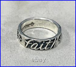 Vintage Retired James Avery ring size 7 Faith Hope And Love
