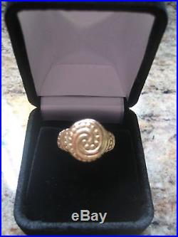 Vintage Retired Unique JAMES AVERY 14K Solid Gold African Beaded Ring Size 5.25