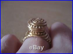 Vintage Retired Unique JAMES AVERY 14K Solid Gold African Beaded Ring Size 5.25