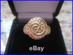 Vintage Retired Unique JAMES AVERY 14K Solid Gold African Beaded Ring Size 5.25