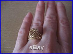 Vintage Retired Unique JAMES AVERY 14K Solid Gold African Beaded Ring Size 5.25