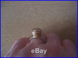 Vintage Retired Unique JAMES AVERY 14K Solid Gold African Beaded Ring Size 5.25