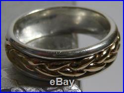 Vintage Ring James Avery 14k Solid Gold+ Sterling Silver 925