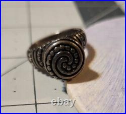 Vintage Signed James Avery 925 Sterling Silver Beaded Statement Ring Size 7.25