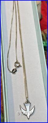 Vintage Sterling Silver. 925 James Avery Dove of Peace Pendant Necklace 18L