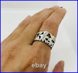 Vintage Sterling Silver James Avery RARE Retired St Francis Assisi Ring SZ 6