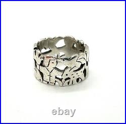 Vintage Sterling Silver James Avery RARE Retired St Francis Assisi Ring SZ 6