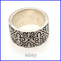 Vintage Sterling Silver James Avery Retired Fleur De Lis Band Ring