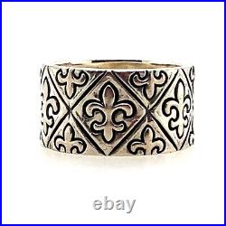 Vintage Sterling Silver James Avery Retired Fleur De Lis Band Ring