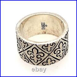 Vintage Sterling Silver James Avery Retired Fleur De Lis Band Ring