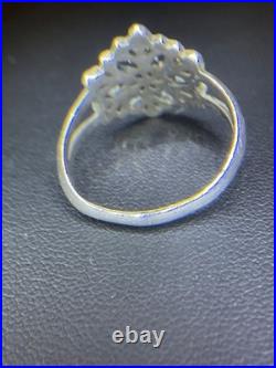 Vtg James Avery Signed Sterling Silver Snowflake Ring Sz 8 Retired Design