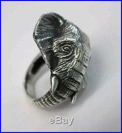 Vtg James Avery sterling silver 925 retired & very hard to find elephant ring